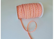 Spaghetti Band Kordel 7mm Polka Dots Pünkchten aprikot